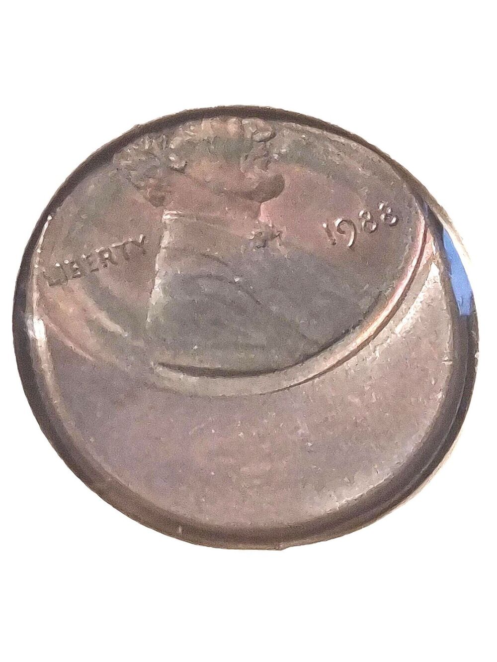 1988 Lincoln Penny 50%Off Struck Center #85